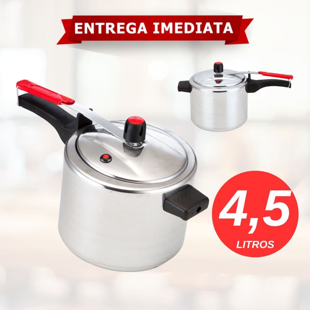 Panela De Pressão 4,5 Litros Alumínio Polida Classic