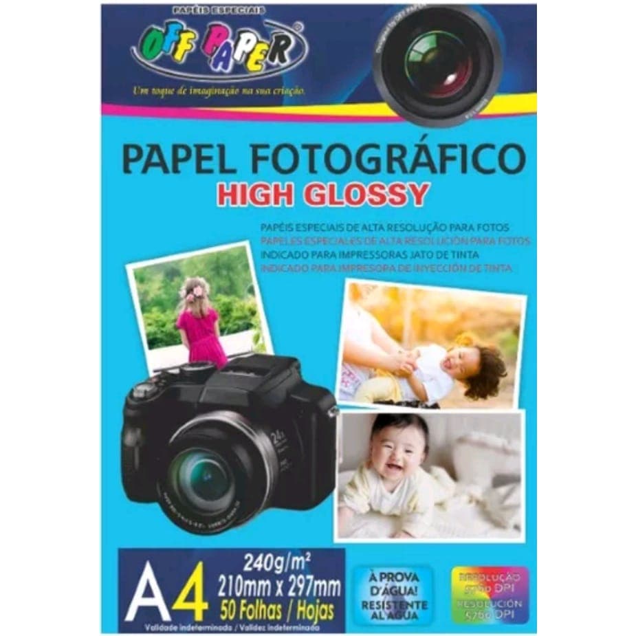 Papel Fotográfico A4 240g/m² - 50 folhas - OFF Paper