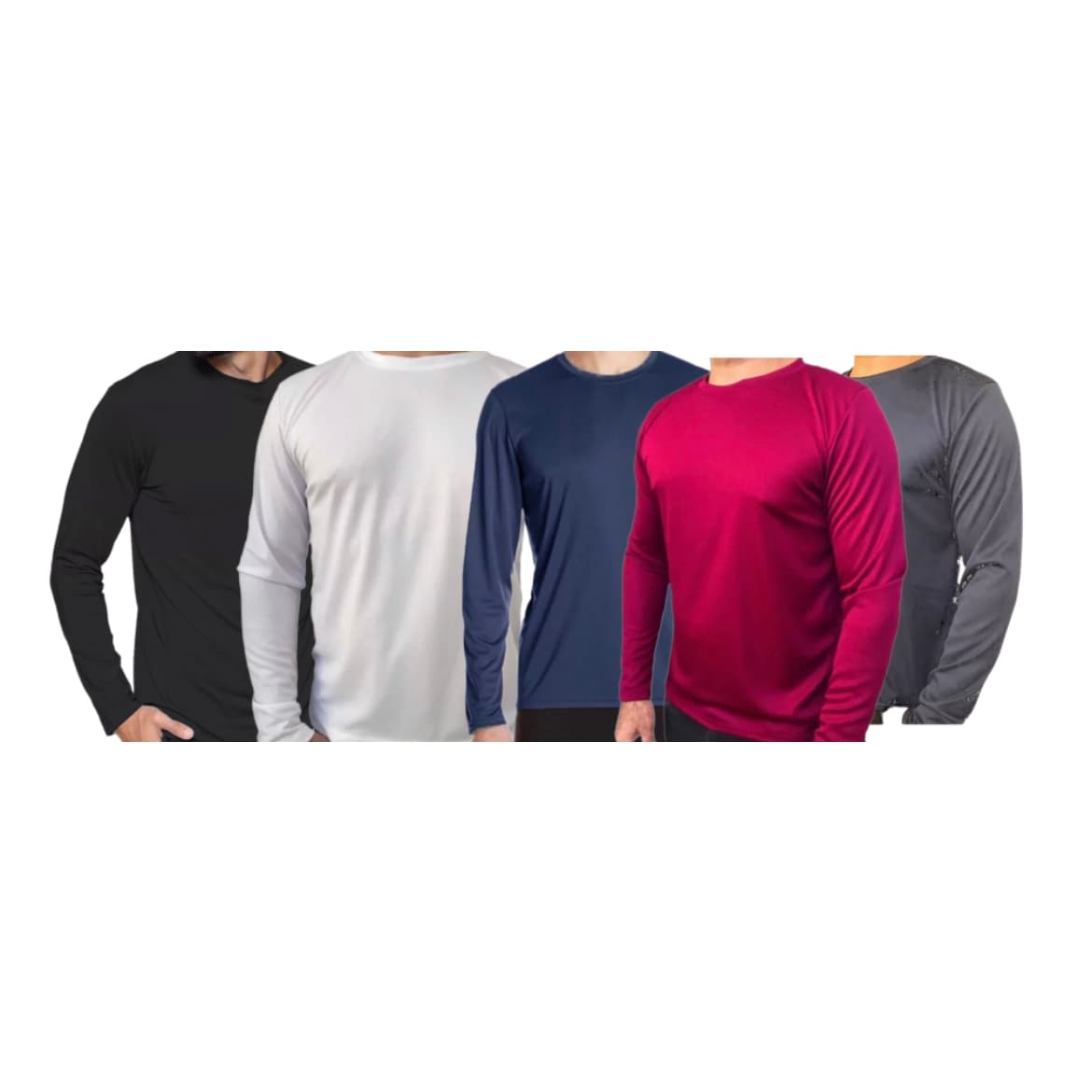 Kit 5 Camiseta Dry Fit Manga Longa Masculina