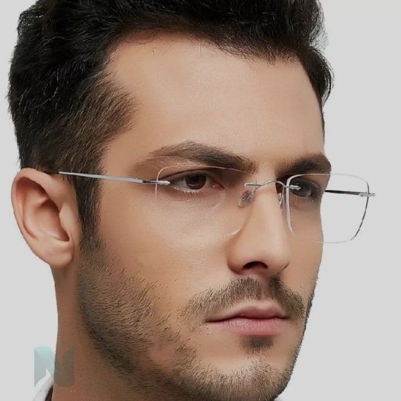 Armação de Óculos para Grau Masculino Sem Aro Quadrada Balgriff – Elegante, Leve e Moderno