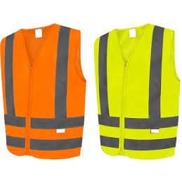 Colete De Segurança Refletivo Super Safety Sinalização Amarelo Laranja EPI 4 FAIXAS REPLETIVAS