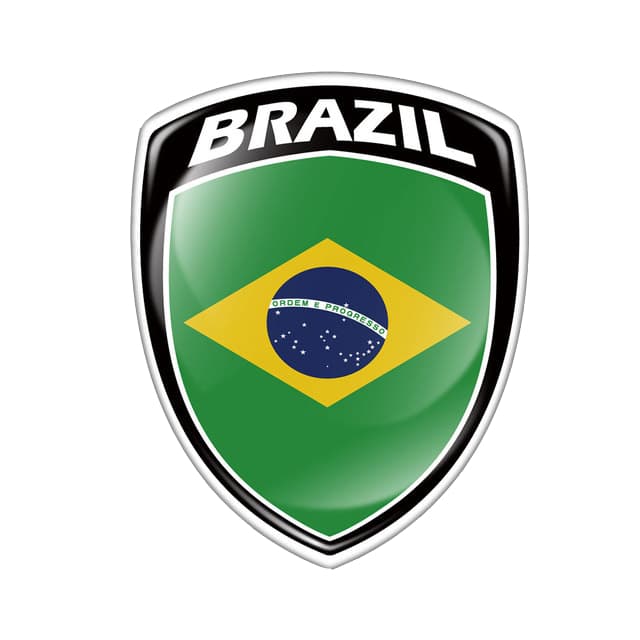 Bandeira do Brasil - Emblema Resinado à Prova d'Água para Carros, Motos e Capacetes