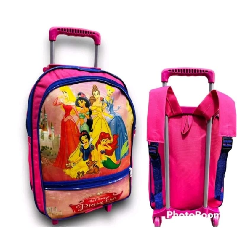 Mochila Infantil de rodinha das princesas menina Grande