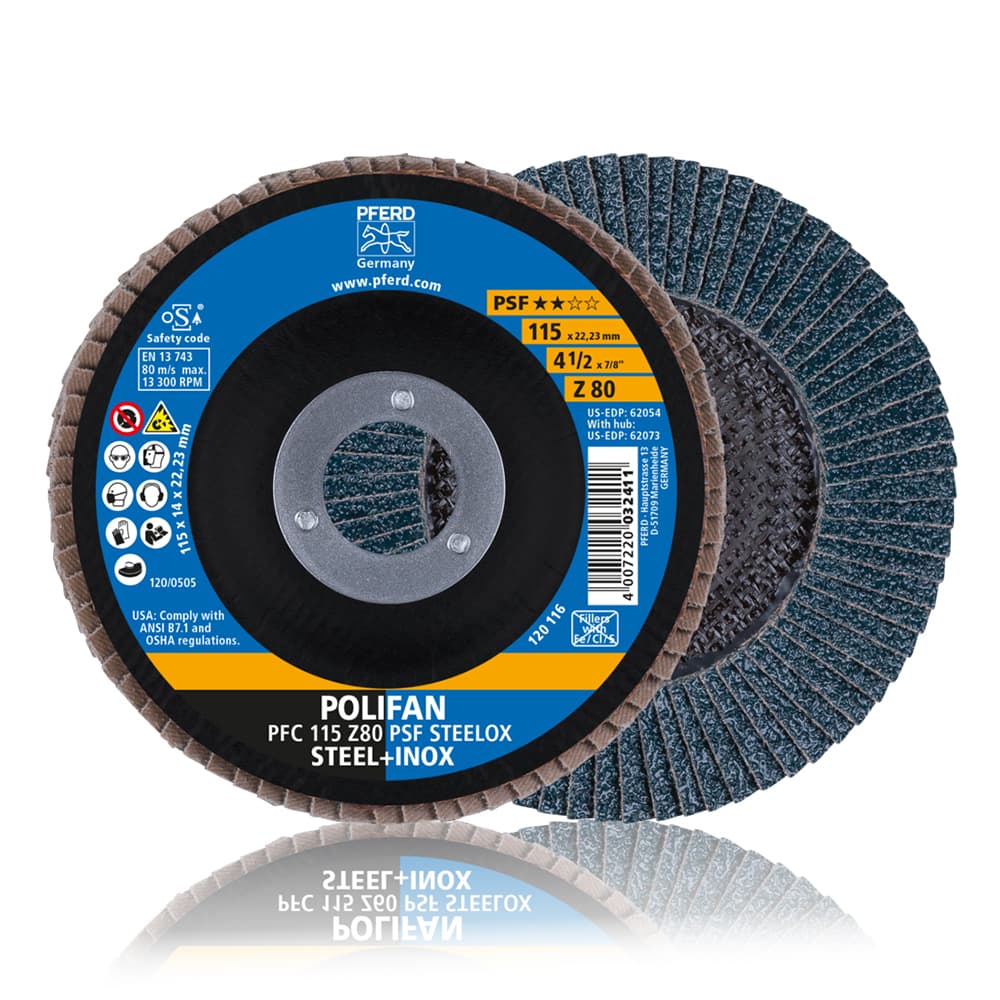 Disco Polifan PFC 115 Z80 PSF PFERD - ART. 67768115 - Disco Flap Polifan