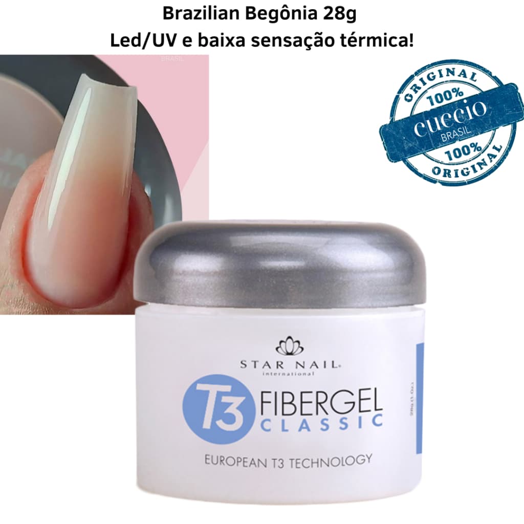 Gel T3 Fibergel Brazilian Begônia 28g - Cuccio