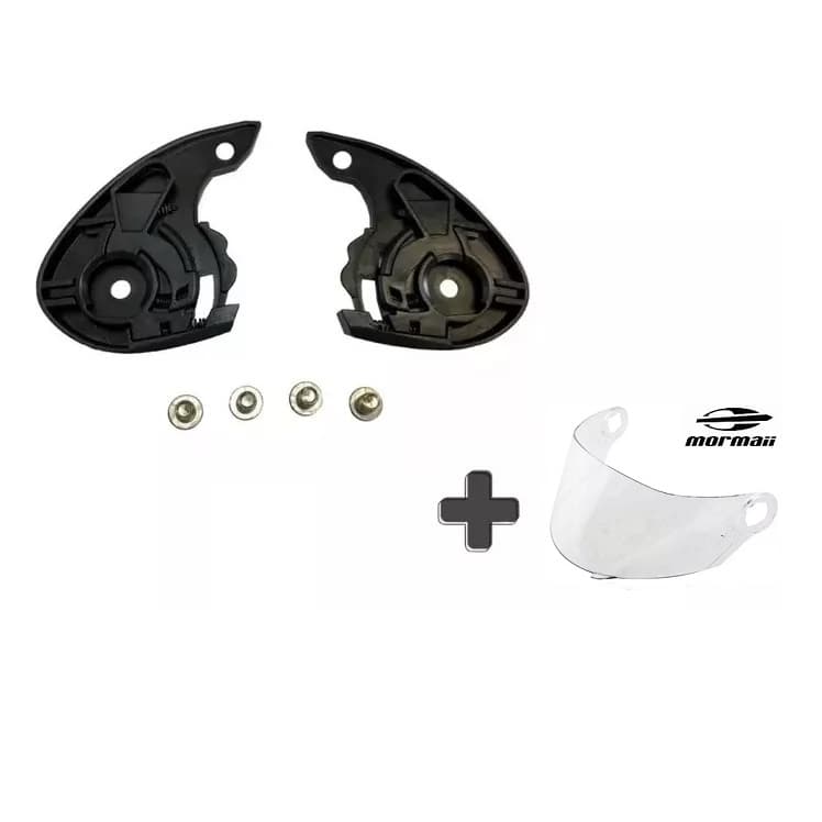 Kit Reparo Fixação Viseira Capacete M1 + Viseira Cristal