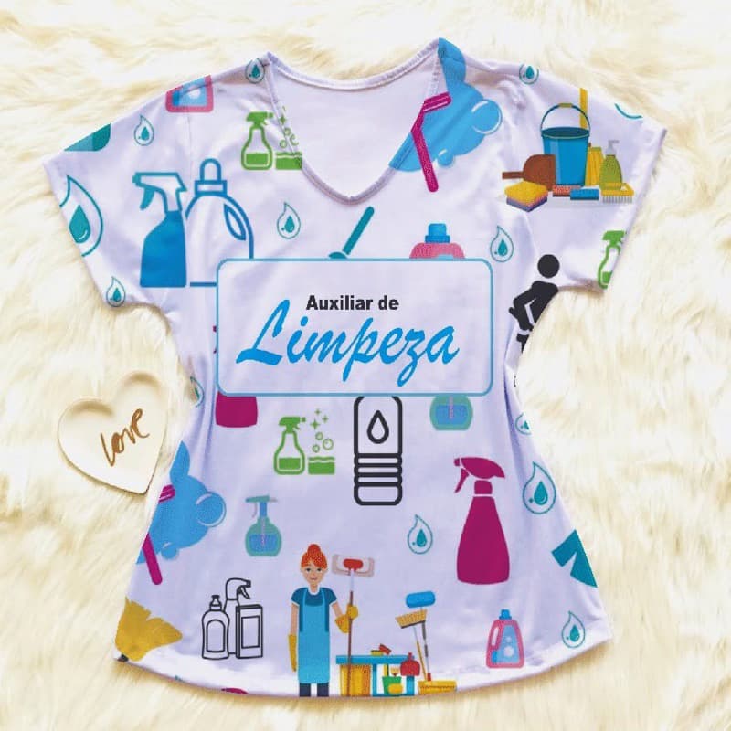 Camisa Auxiliar de limpeza feminina