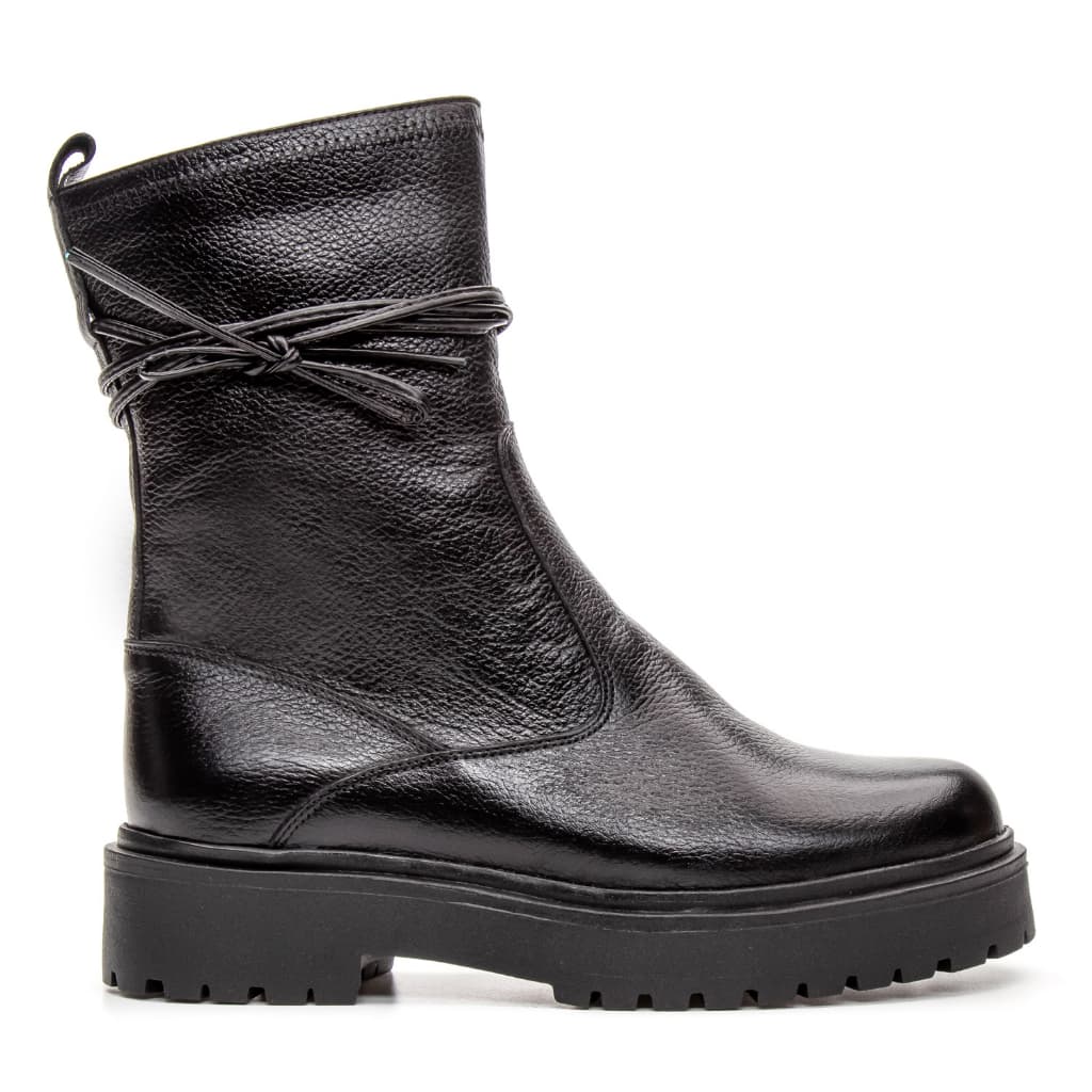 Bota Feminina Tratorada Blogueira Couro Confortável Moda Aproprie