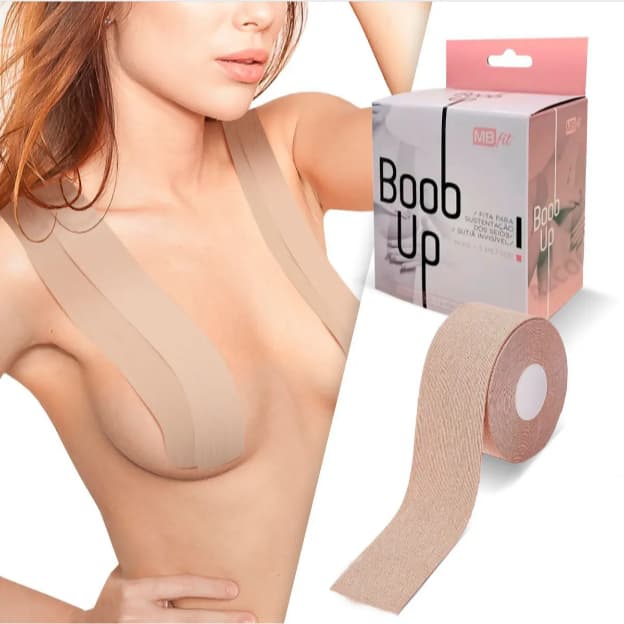 Fita Levanta Peitos Seios Sutiã Adesivo Tape Boop 5 Metros