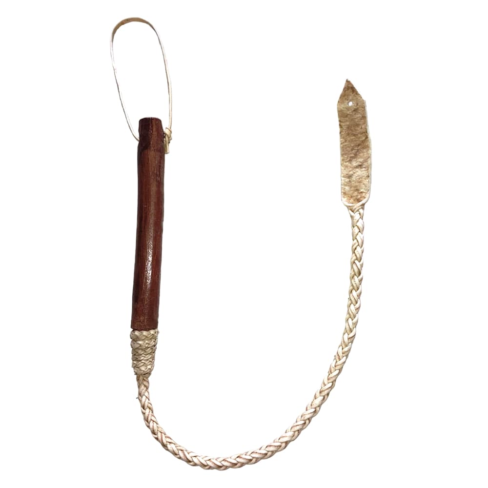 Tala Chicote Rabo de Tatu Chicote De Couro Cru Com Cabo De Madeira Envio Imediato