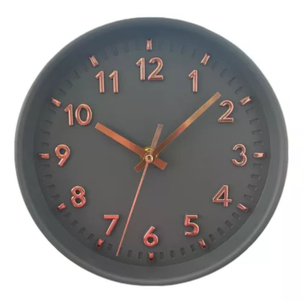 Relogio Parede 25cm Redondo Escritorio Igreja Varanda Gourmet Cozinha Bar Sala Copa Quarto