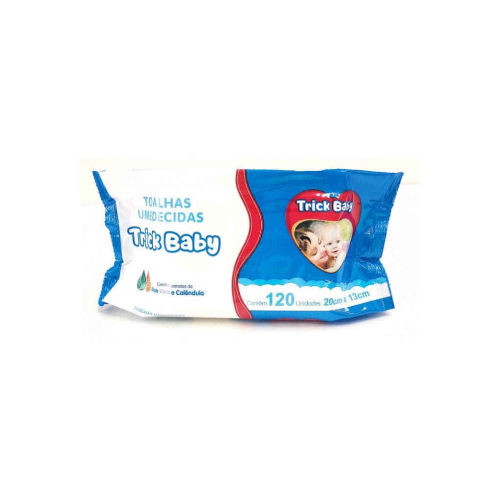 Lenços Umedecidos Trick Baby 120 Unidades - Aloe Vera e Calêndula