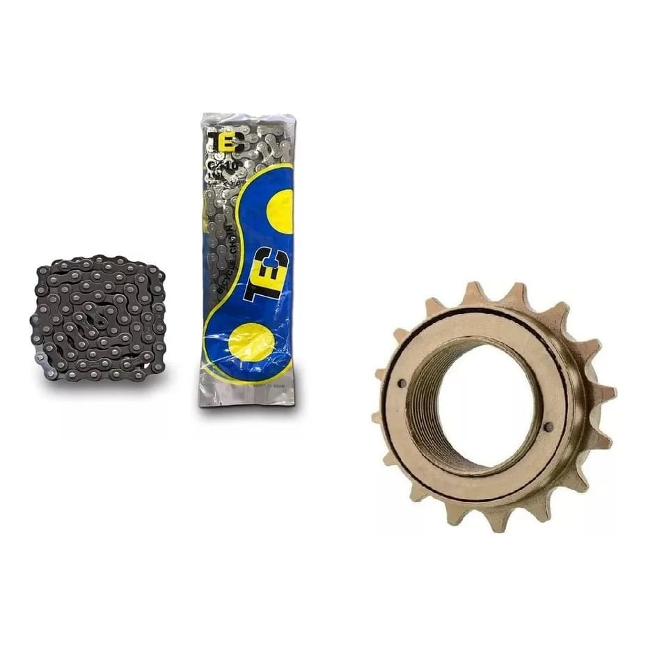 Kit para Bike Aro 16 20 24 26 29 Sem Marcha Catraca 18d Corrente de bicicleta