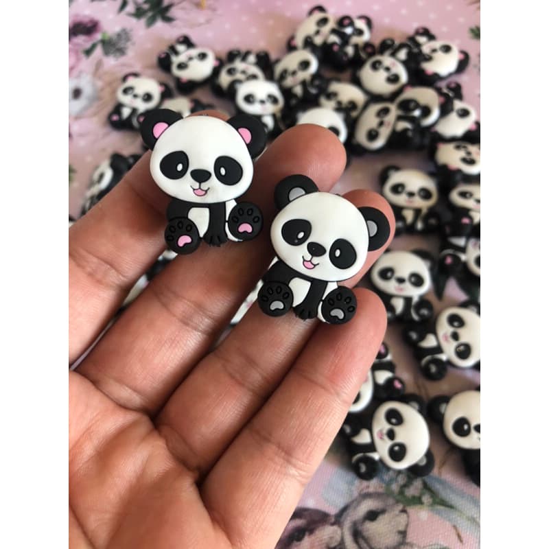 Entremeio panda para prendedor de chupeta 30mm-5unid