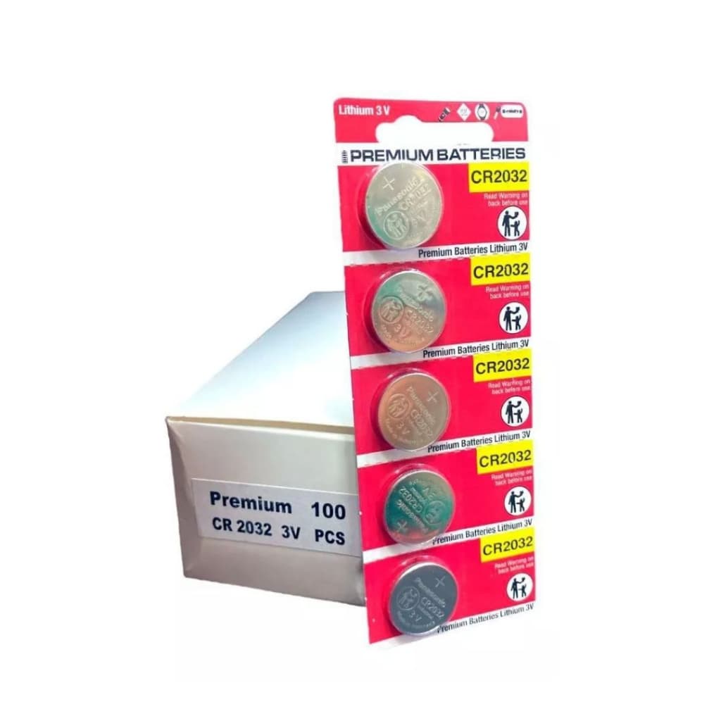 100 Baterias 2032  CR2032 Panasonic 3v - Caixa Fechada - Original - Revenda - Nota fiscal - Atacado