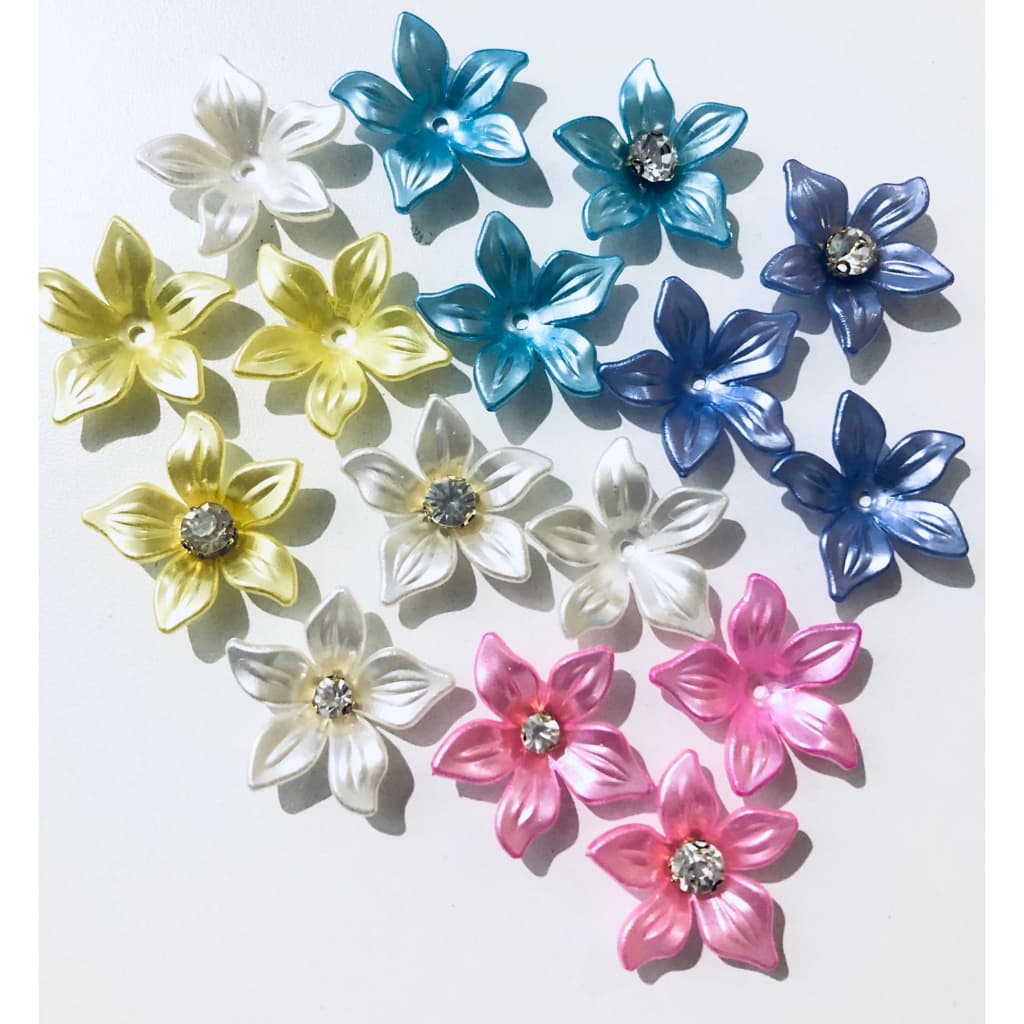 Florzinha de Acrílico 25mm Ref.39 (Escolher a partir de 20 Unidades) para Laços e Tiaras