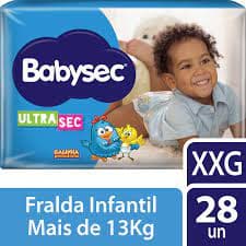 Fralda Babysec Ultrasec Galinha Pintadinha Mega XXG - 28 Unidades