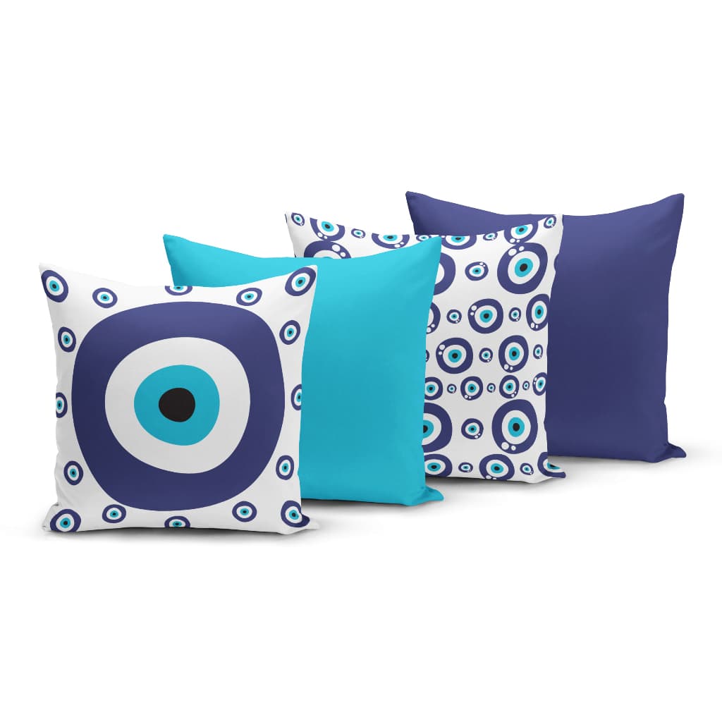 Kit 4 Capas de Almofadas 45x45cm Olho Grego - Yuzo