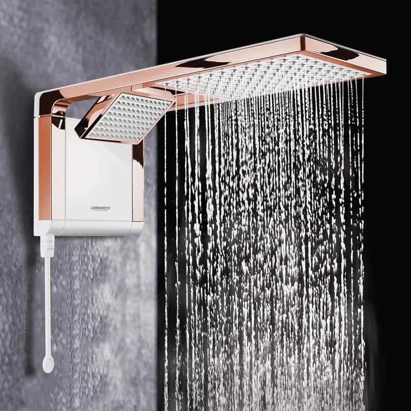 Ducha Acqua Duo Ultra Lorenzetti Rose Gold com Preto ou Rose Gold com Branco 127V ou 220V Original