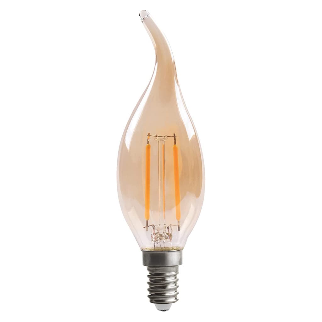 Lâmpada de Filamento LED Vela 2W 220V Luz Amarela 2.400K Base E14 Lorenzetti