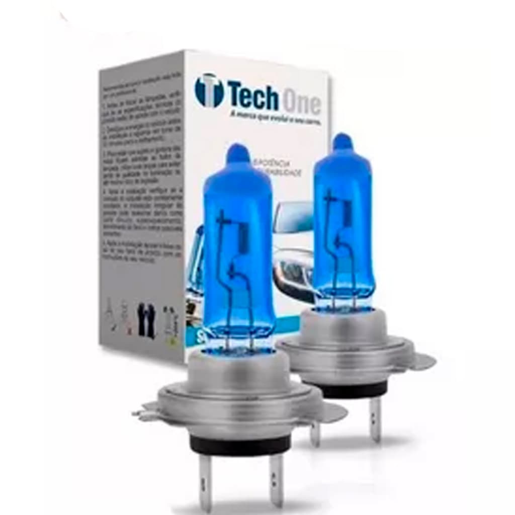 Par de Lâmpadas Super Branca H7 8500k 60/55wts 12v Farol Carro