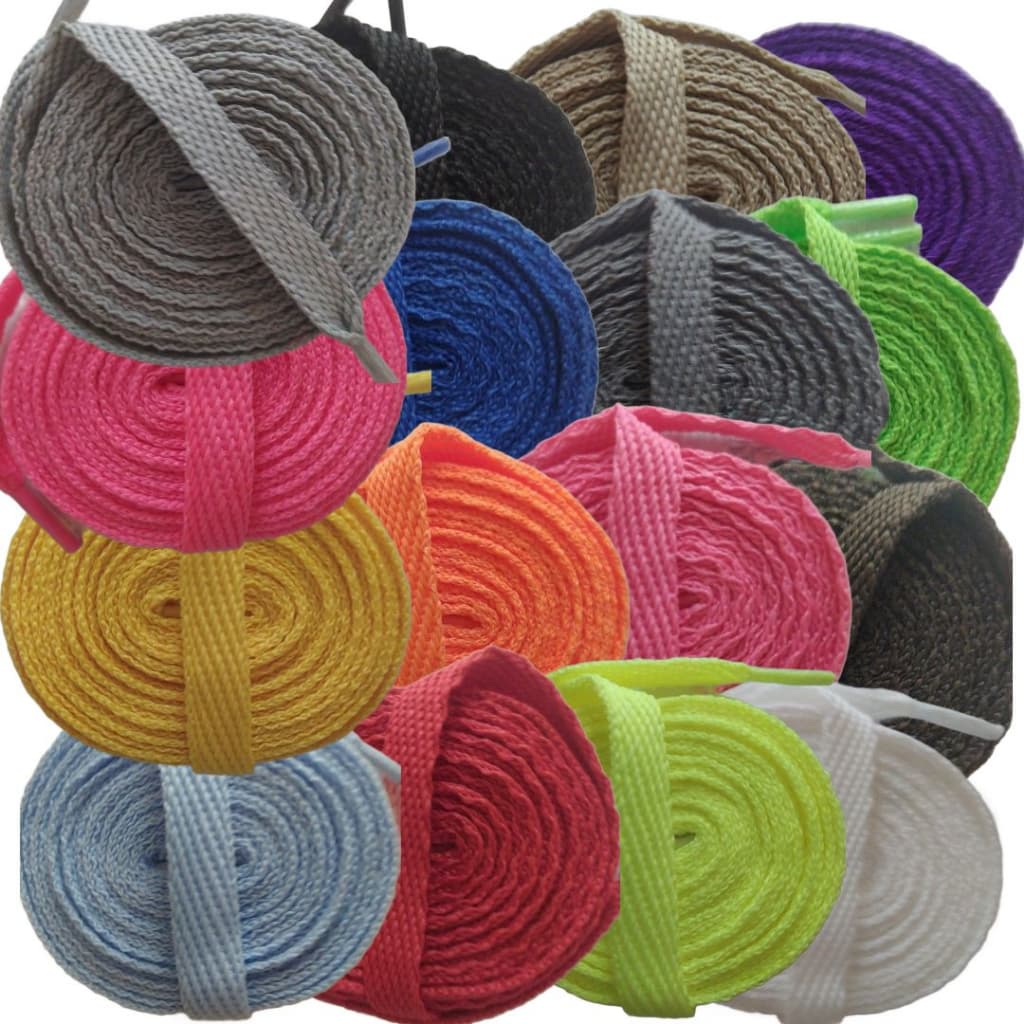 20 Pares Cadarço Achatado Ténis 120cm Diversas Cores Monte seu Kit Leia a Descrição
