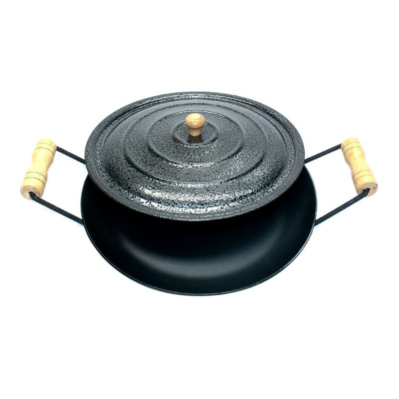 Disco de Arado Médio 42 cm de Alça a Alça Com e Sem Tampa Frigideira Bifeira em Aço Multi Uso Macarrão na Chapa