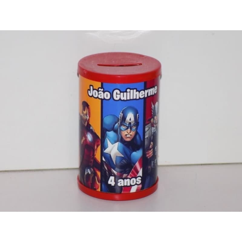 20 Cofrinho personalizado Vingadores Heróis