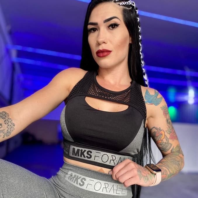 Top Fitness Feminino Academia Com Tule e Bojo Removível