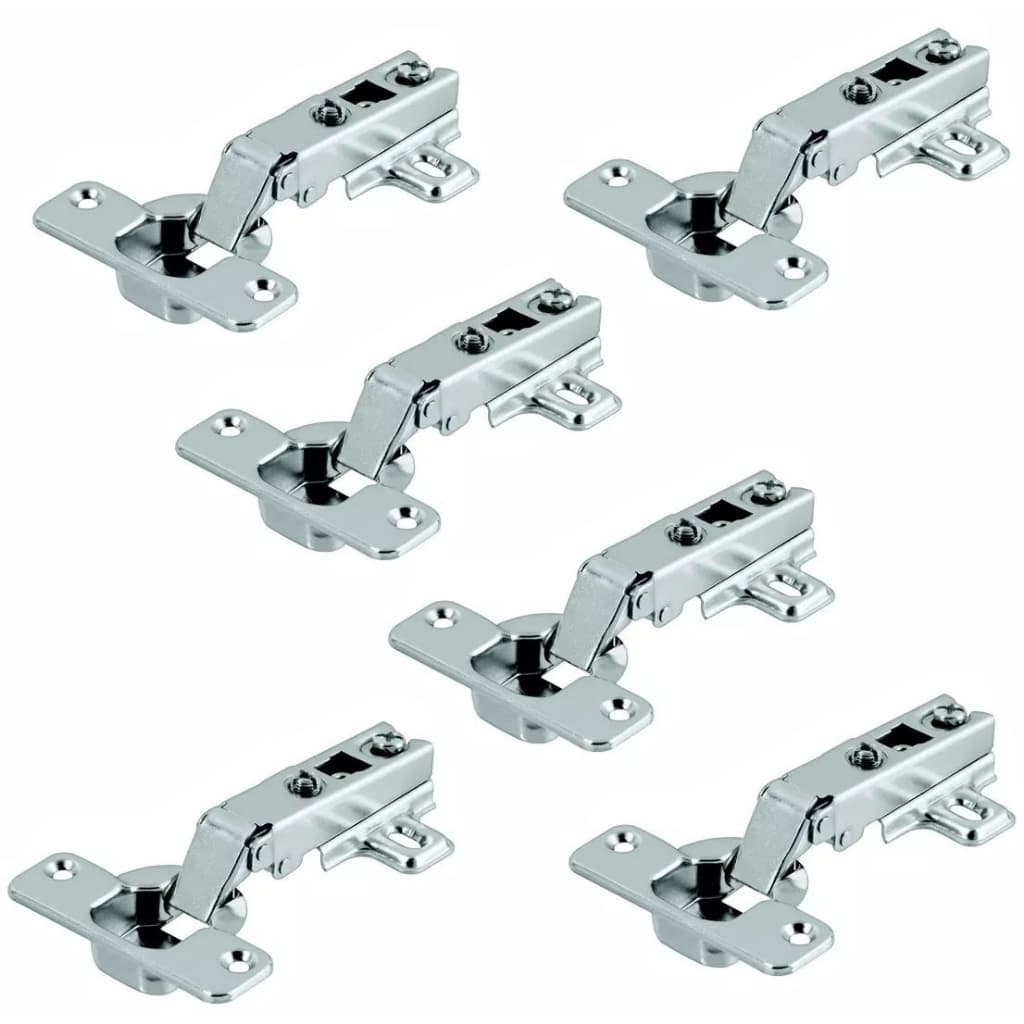 Kit 6 Dobradiça Reta Porta Armário Móveis 26mm C/ Calço