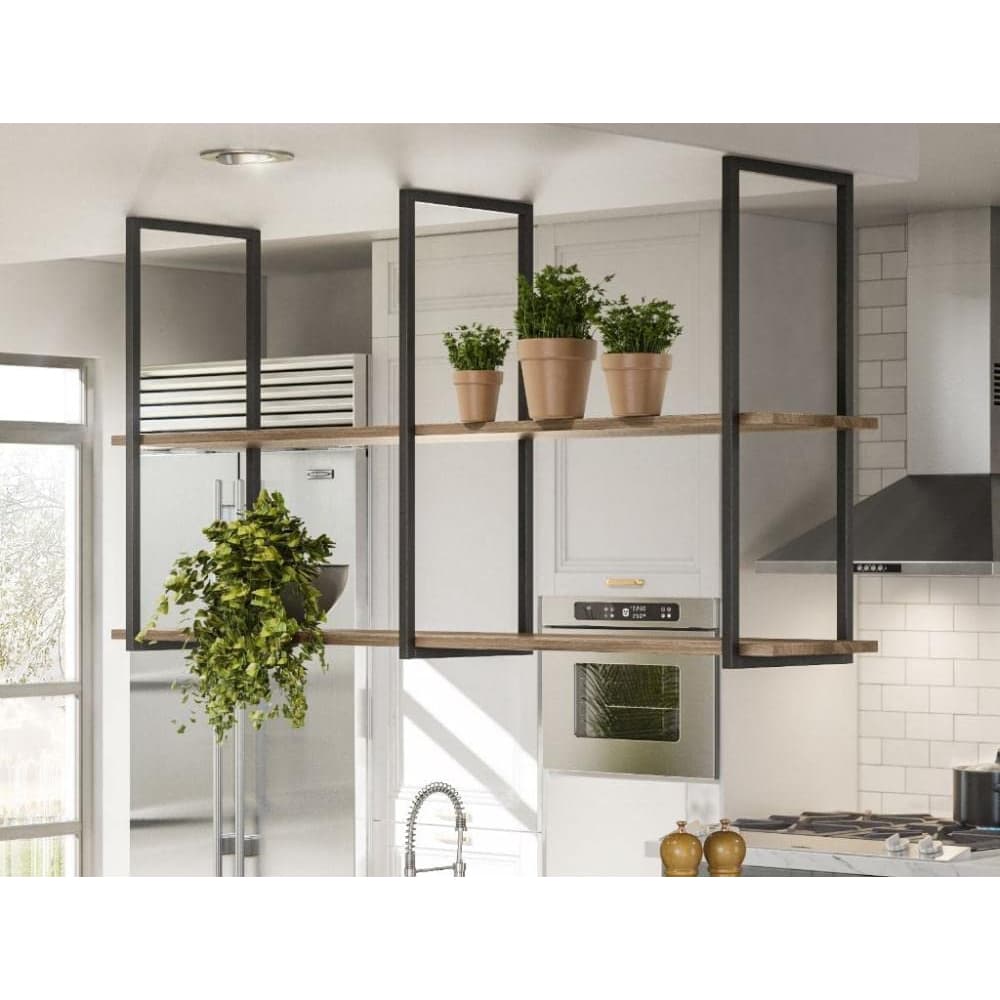 Prateleira flutuante kit 2 Andares Nicho  estilo Industrial Planejado, Prateleira Suspensa Organizadora Decorativa resistentes e duráveis" ENVIO rápido