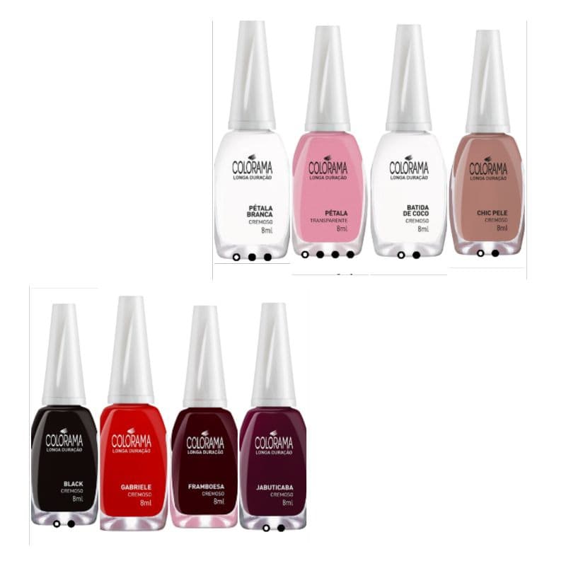 Esmaltes Colorama- Kit com 9 cores diferentes