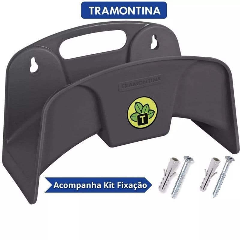 Suporte Para Mangueira Até 35 Metros Tramontina Reforçado Com 2 Parafusos e 2 Buchas Para Fixação