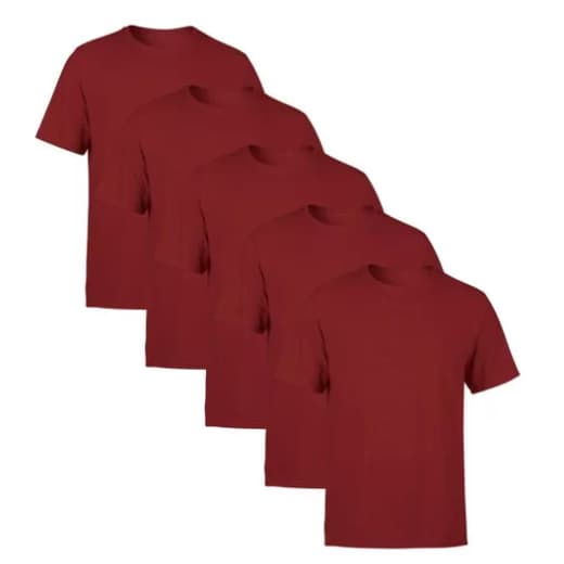 KIT5 Camisetas LISA masculina básica. Uso casual e esportivo.