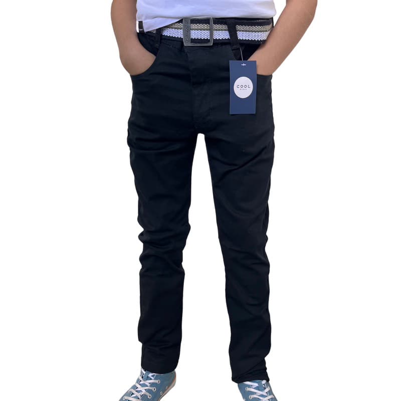 Calça Preta infantil Juvenil masculina Sarja Preta Menino 4 6 8 10 12 14 e 16Anos