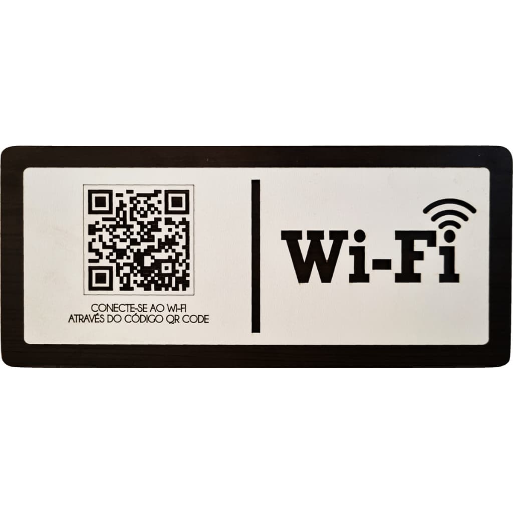 Placa De Sinalização - Wi-fi Qr Code