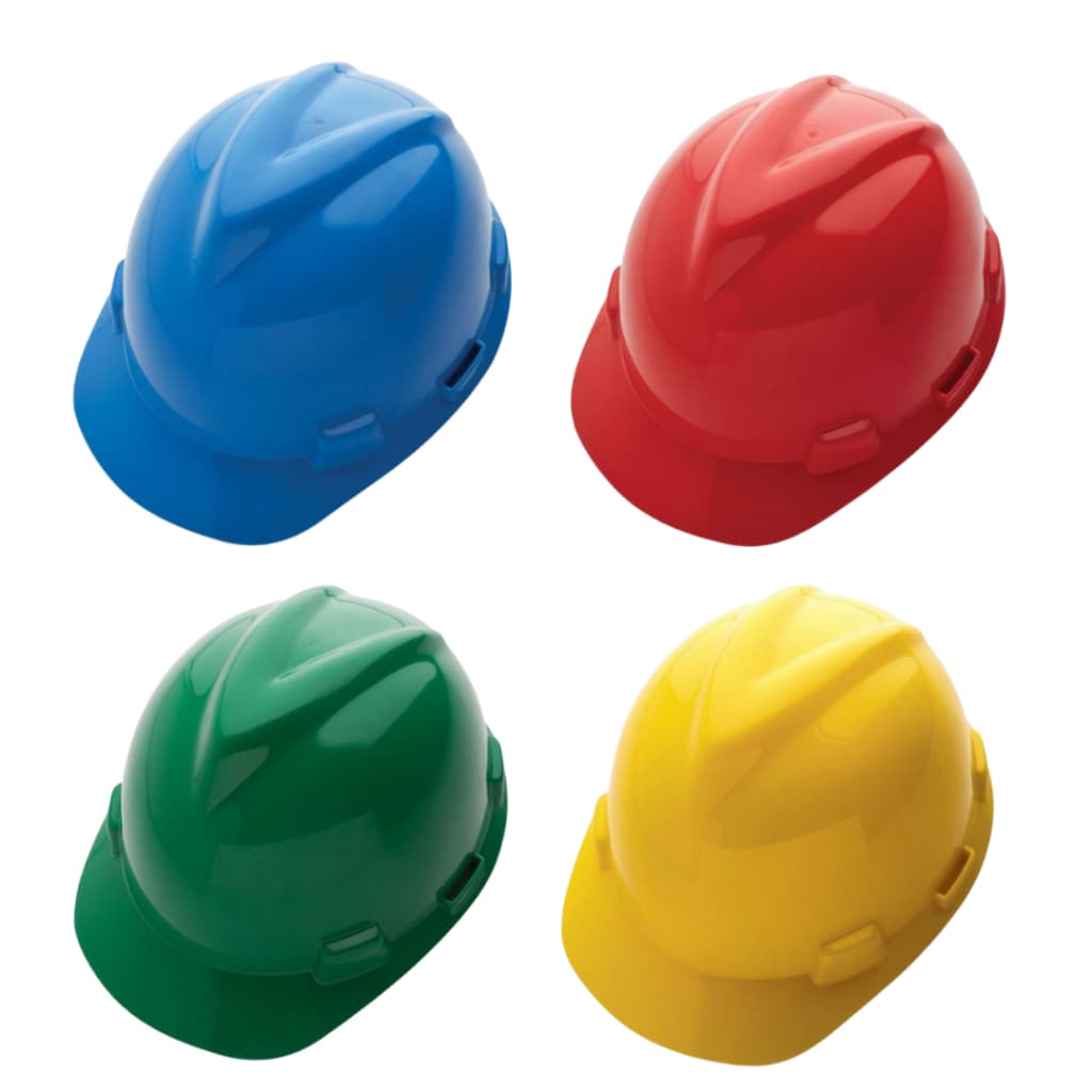 Capacete de Segurança MSA V-gard com Carneira EPI - Selo Inmetro Obra CA 498 - Proteção Cabeça