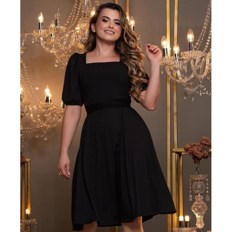 Vestido midi preto moda evangélica, cristã,vestidos modesto roupas de crente