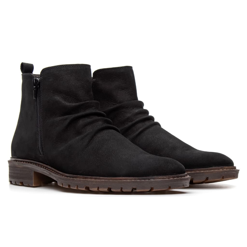 Bota Masculina em Couro Legítimo Coturno Casual com Zíper Lateral Ajustável Confortável Bigioni