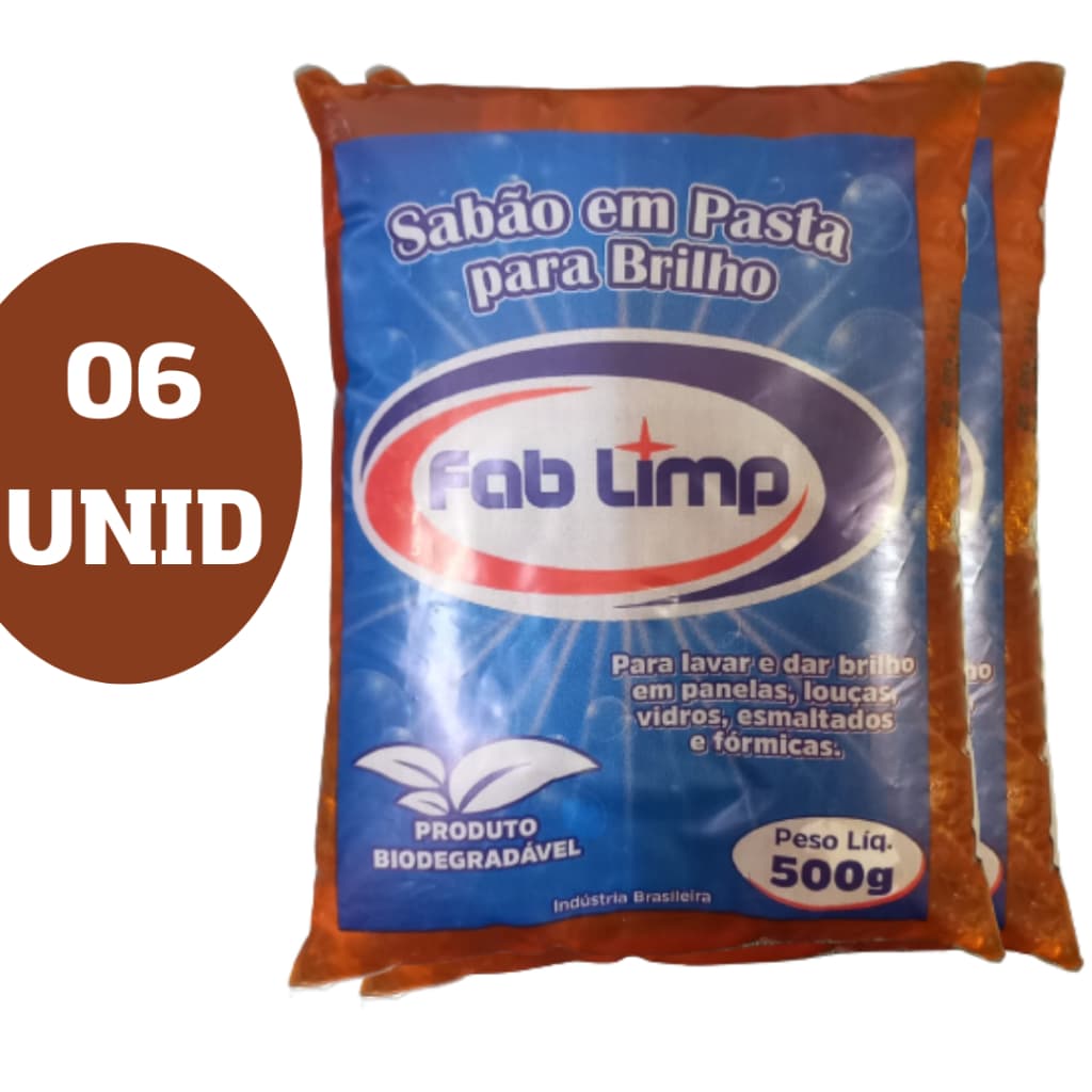 Sabão Em Pasta Fab Limp 250g/500g - 06 UNID