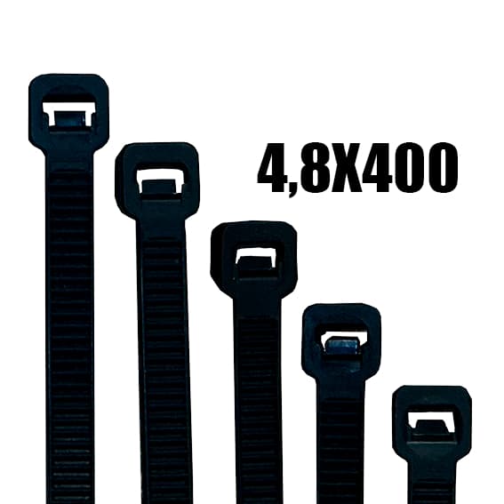 200 abraçadeira de nylon enforca gato cinta plástica fita hellerman fitilho 4.8x400mm
