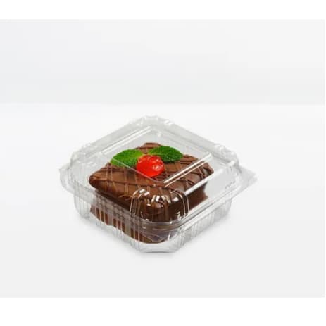 Pote embalagem plástica 641 C/100 PACKFORM/SAMPACK/BIPACK doce quadrado bolo pote