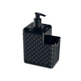 Porta Detergente E Esponja Com Bico Dosador Rattan Preto - ARQPLAST