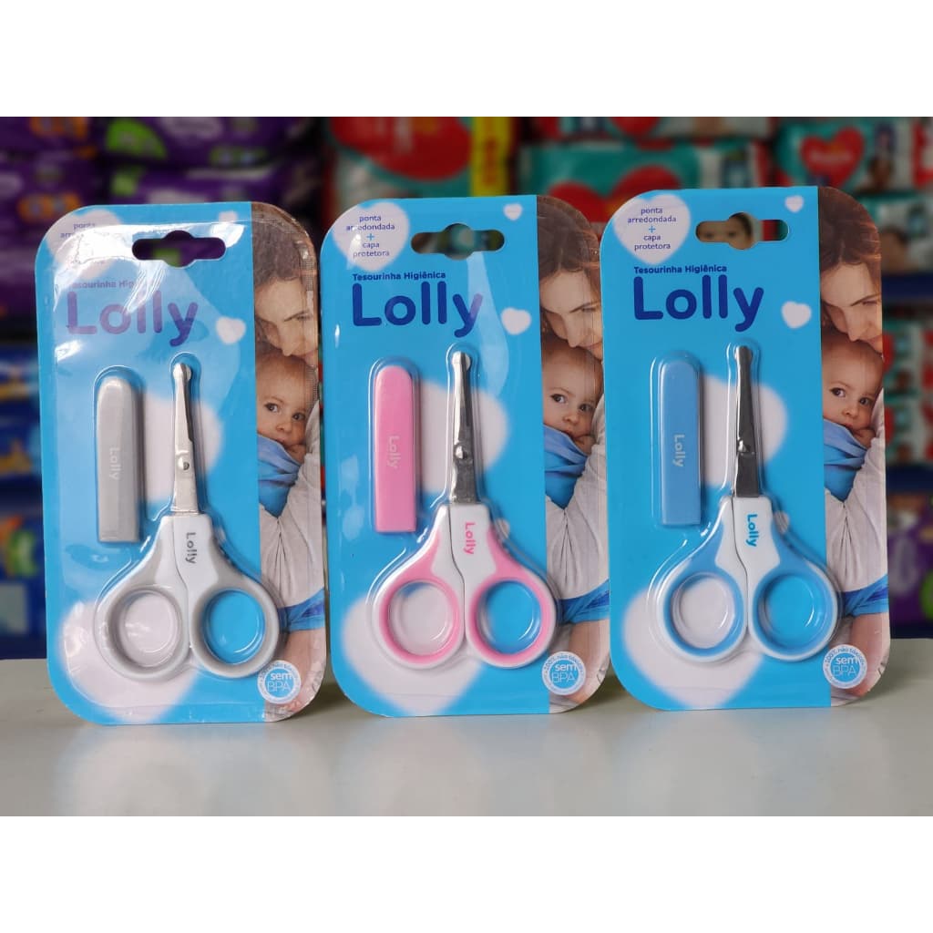 Tesoura para bebê com capa protetora Lolly