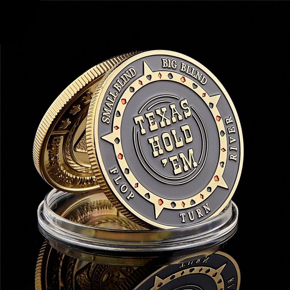 Moeda Poker Texas Hold'em Flop River Turn Protetor Case