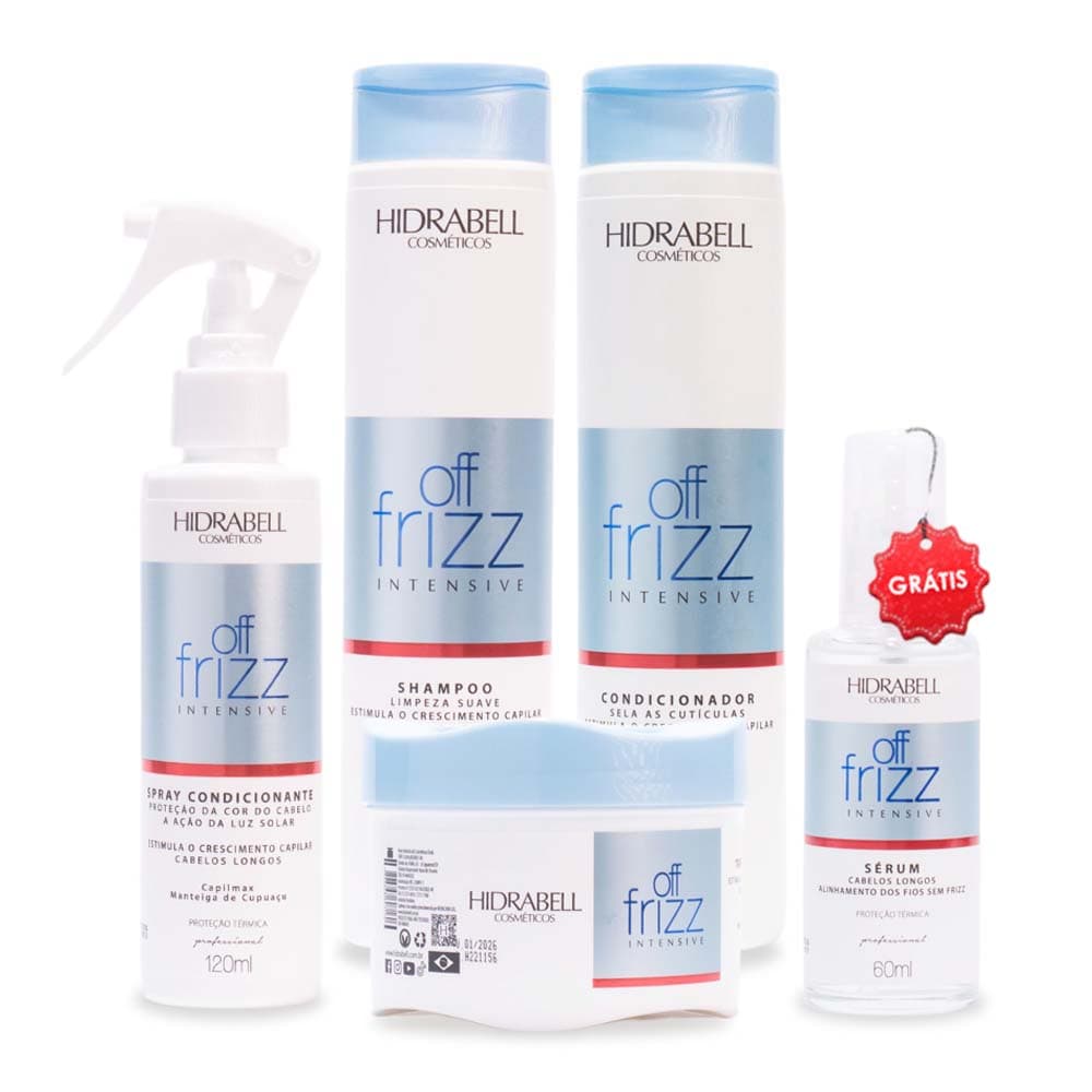 Combo Off Frizz, Hidratação Intensa e Crescimento Capilar Acelerado com Ação Antiqueda e Anti-Frizz