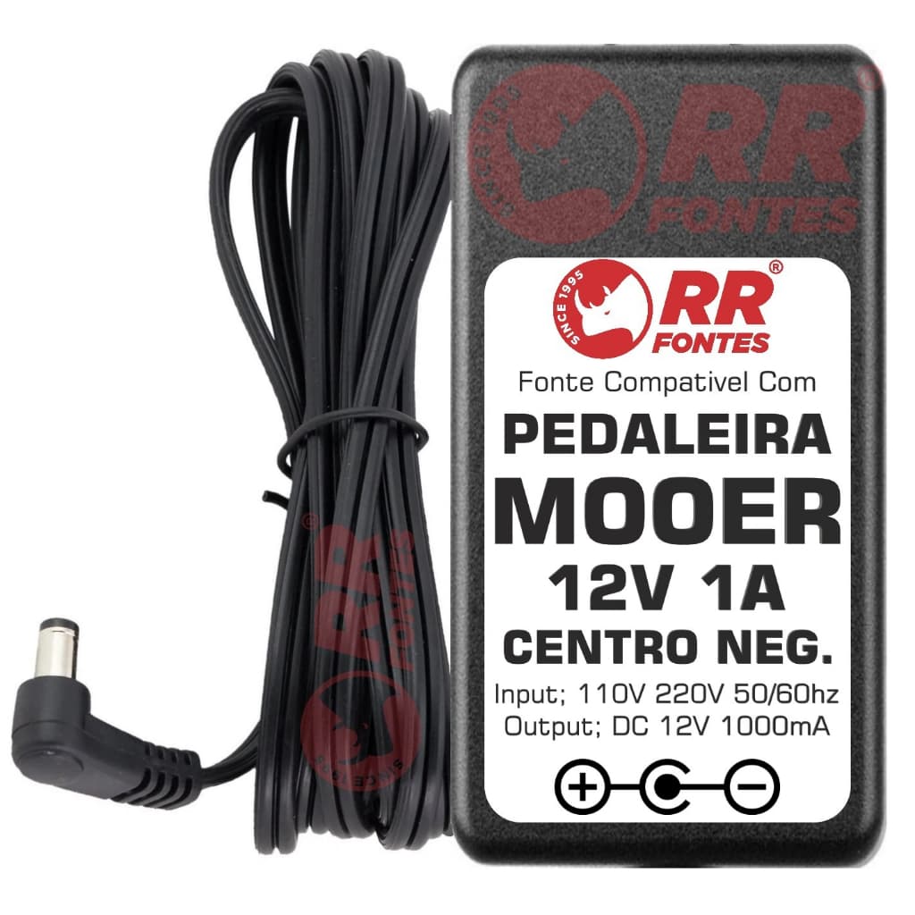 Fonte DC 12V Para Pedal Pedaleira Multi Efeitos Mooer