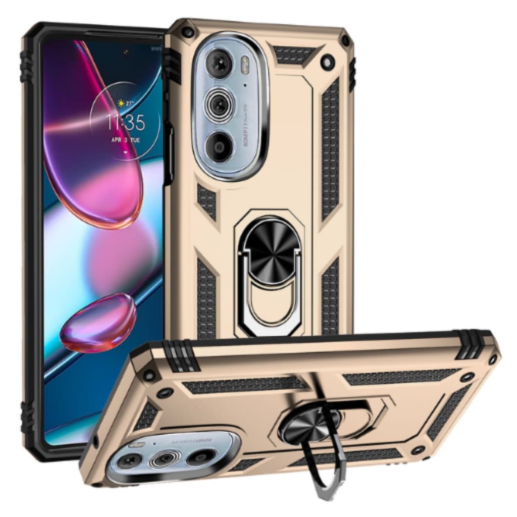 Capa para Motorola Moto Edge 30 Pro Xt2201-1- Capinha Armadura impacto + Suporte Anel