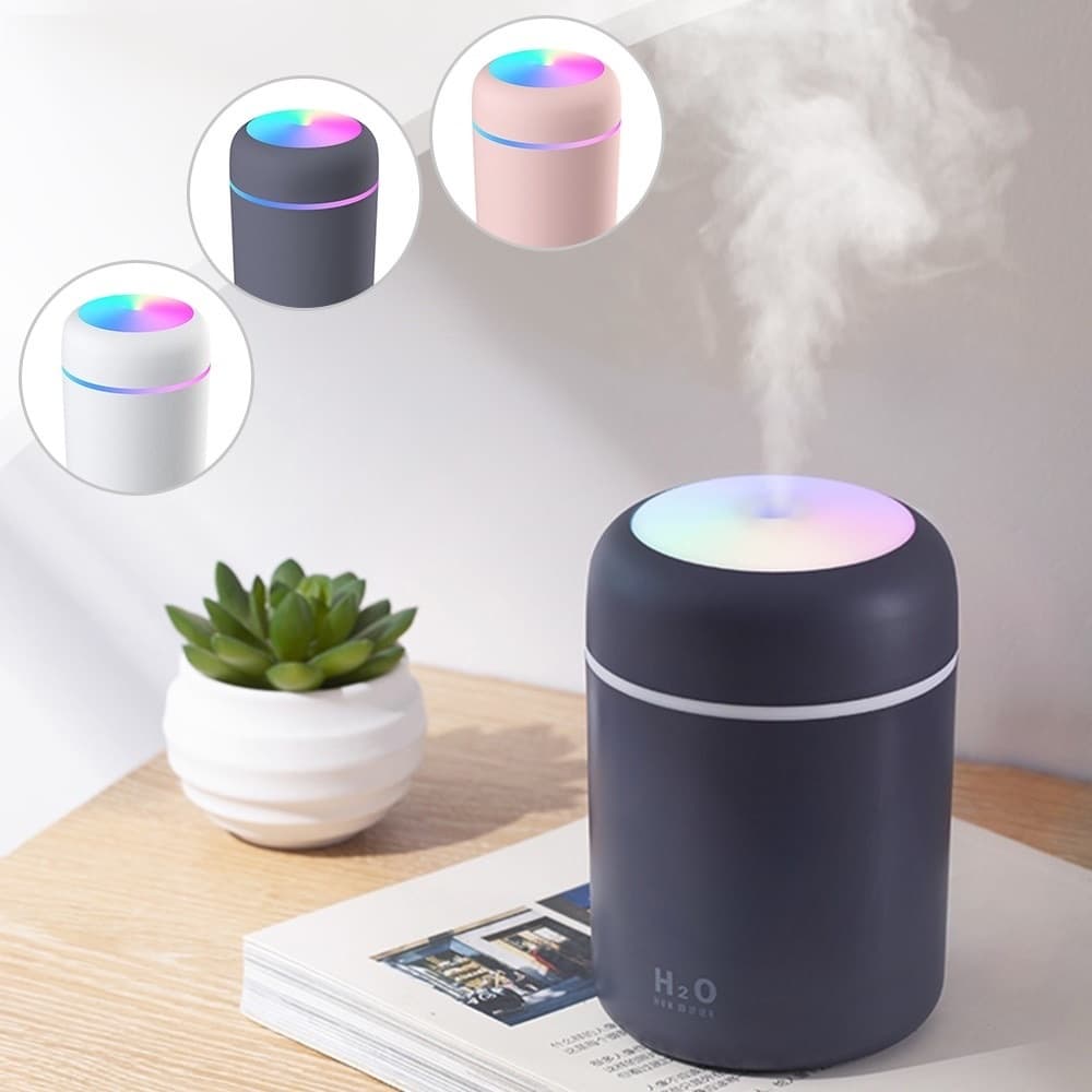 Aparelho Purificador Umidificador de Ar Difusor 300ml Aroma Terapia