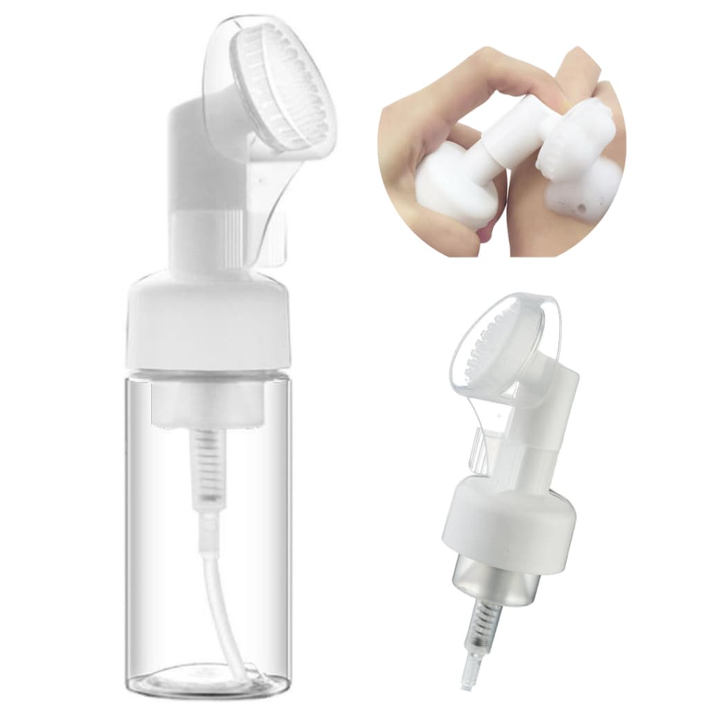 Frasco Pump Limpeza 100/120/150ml Espumador Com Escova De Silicone Para Limpeza Facial Skin Care